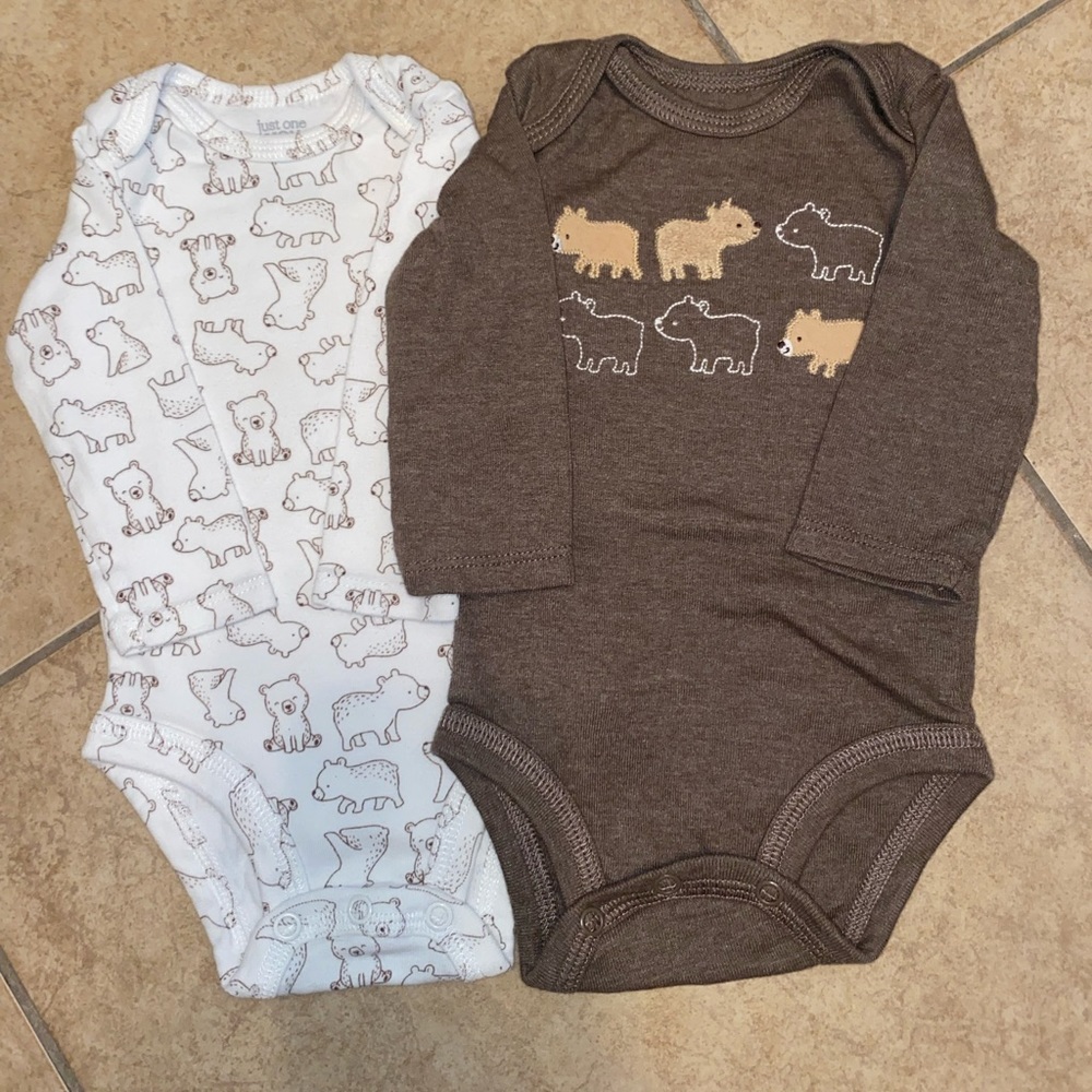 Carter’s Just One You, Onesie’s Long Sleeve Size 3 Months